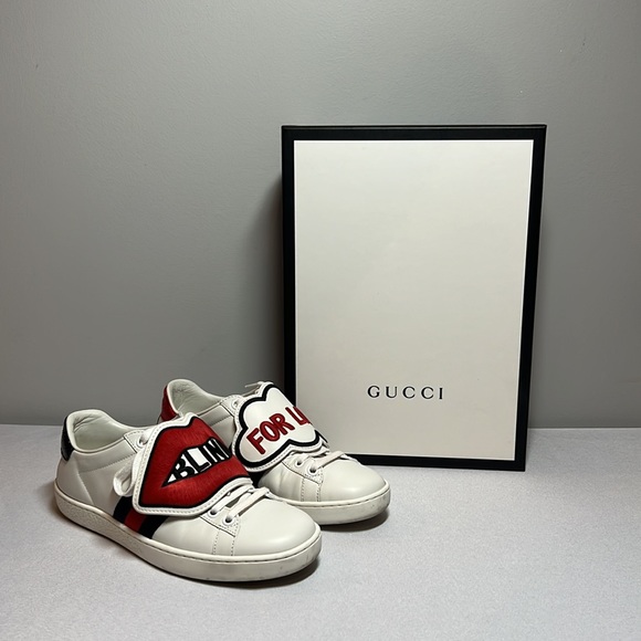 GUCCI Ace Blind for Love Sneakers Size 4.5 - Picture 3 of 15